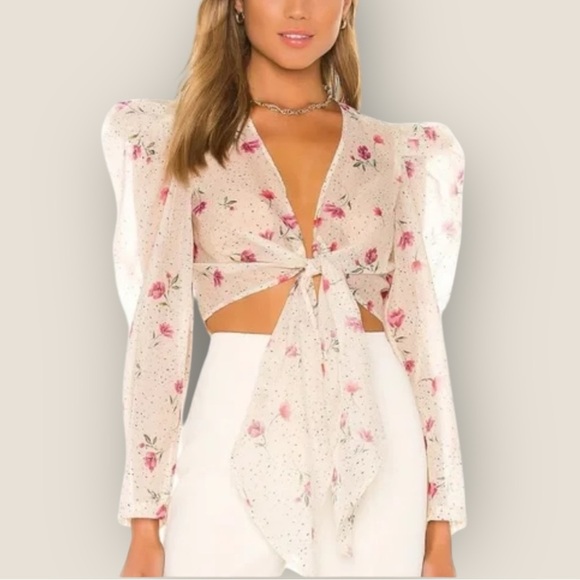 L’Academie REVOLVE | The Lottie Crop Top in Multi Floral | Size S - Picture 1 of 16